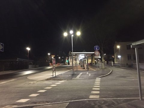 LED-Leuchte am Straßenrand